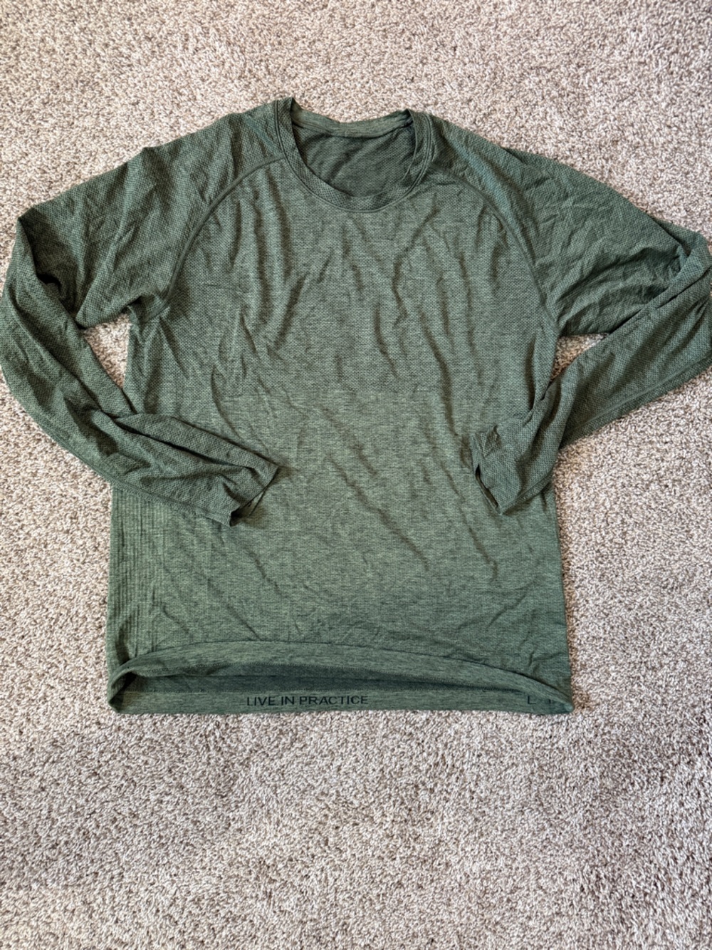 Men's Lululemon Metal Vent Long Sleeve - Green Sz L
